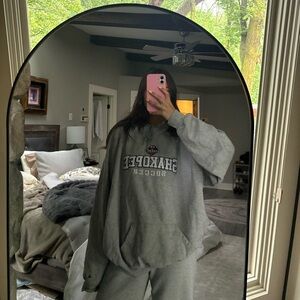 Gray distressed Soccer Hoodie
